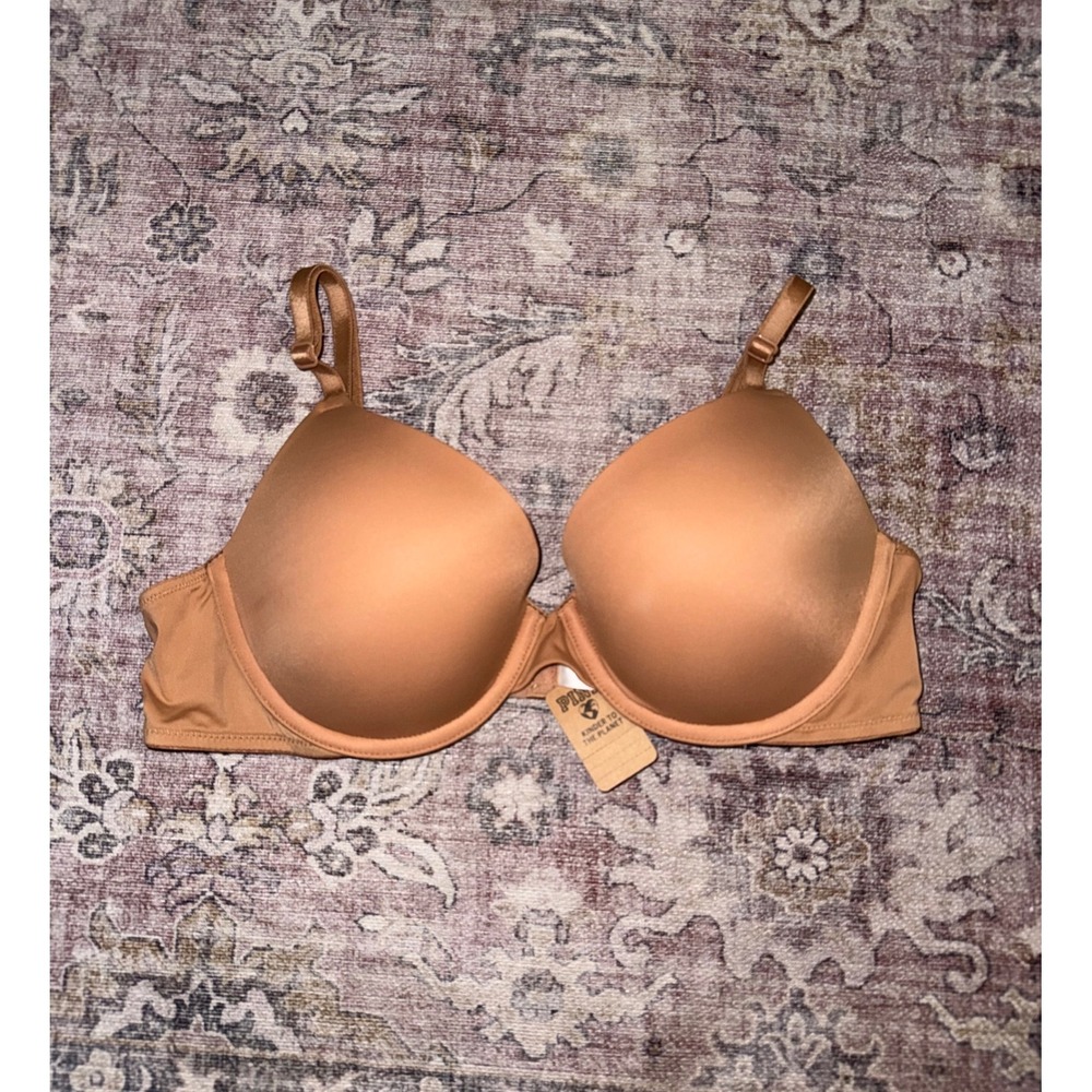 Victoria's Secret PINK Wear Everywhere Push-Up Bra Tan Nude 36B 11201690‎ NWT